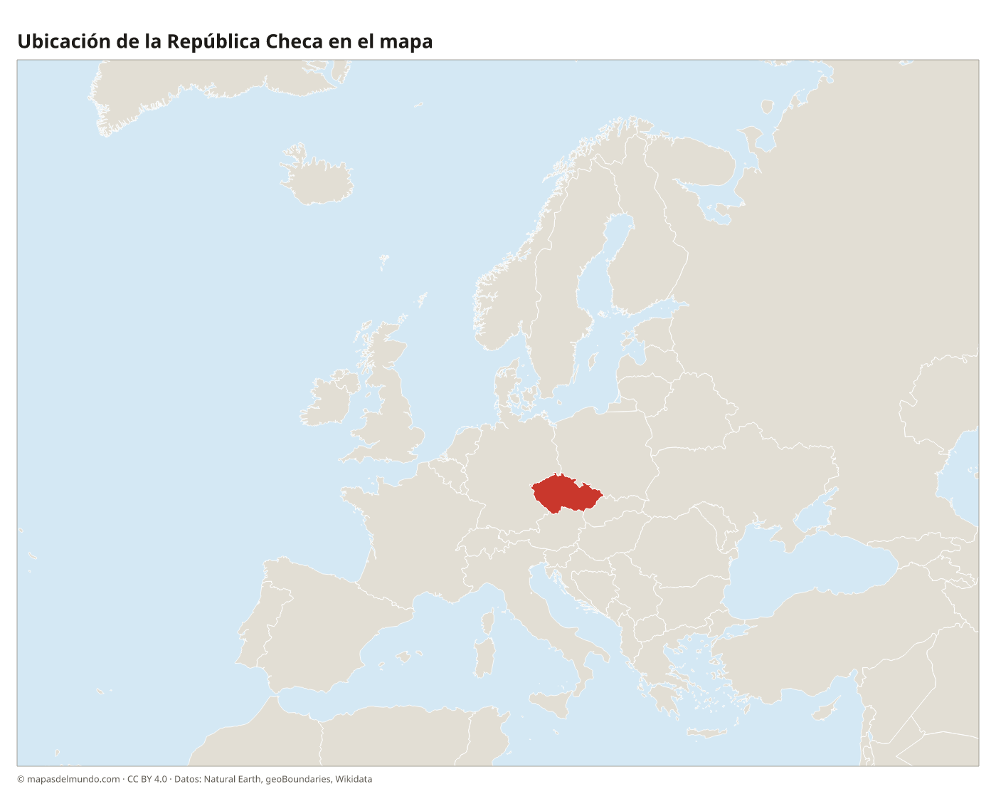 Ubicación de la República Checa en el mapa