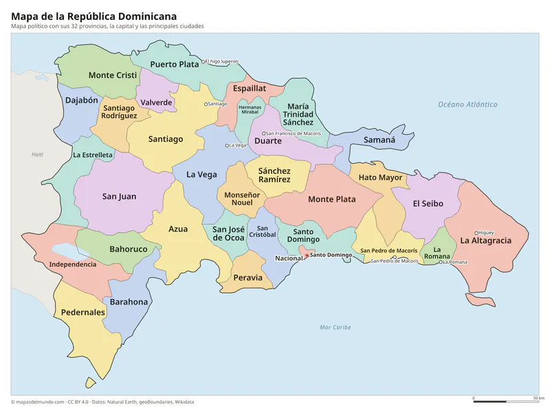 Mapa de la República Dominicana