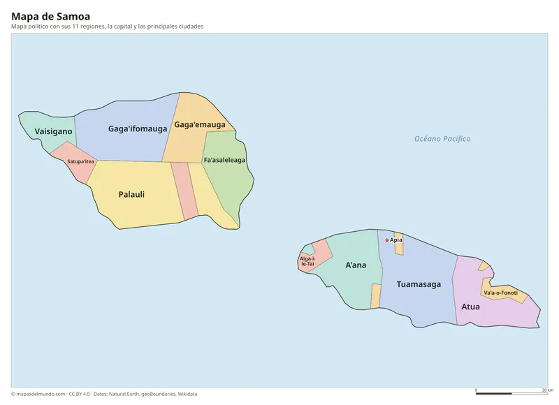 Mapa de Samoa