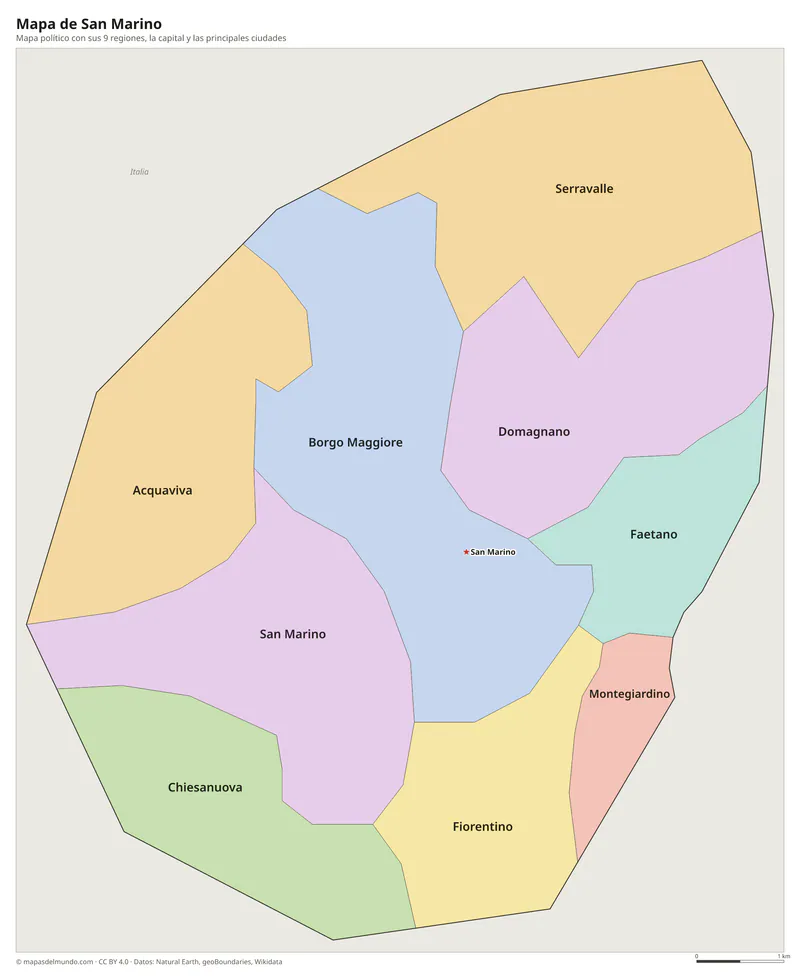 Mapa de San Marino