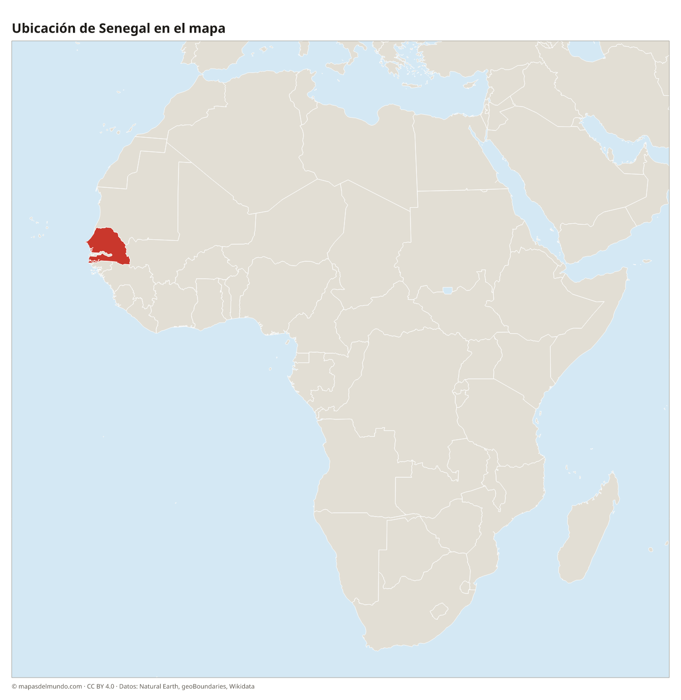 Ubicación de Senegal en el mapa