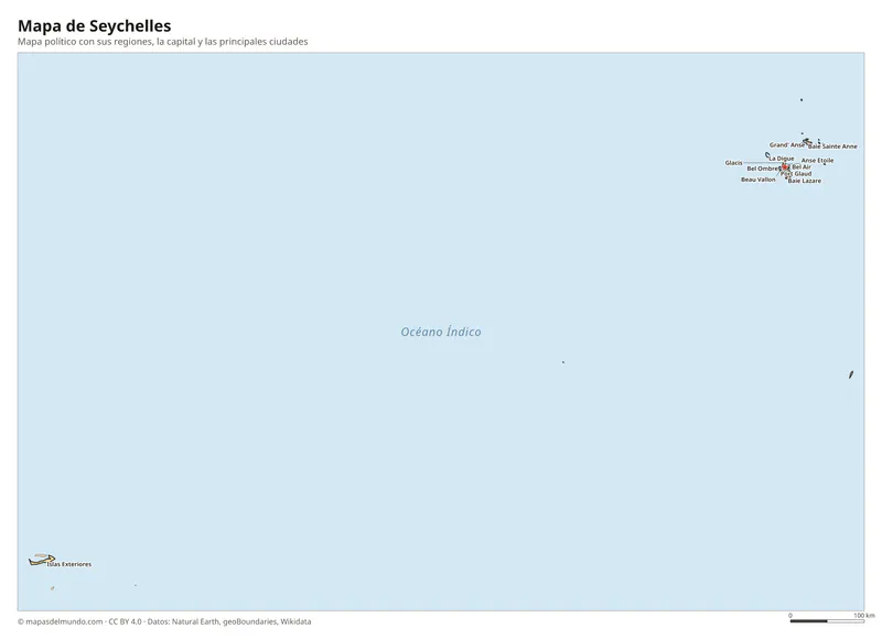 Mapa de Seychelles