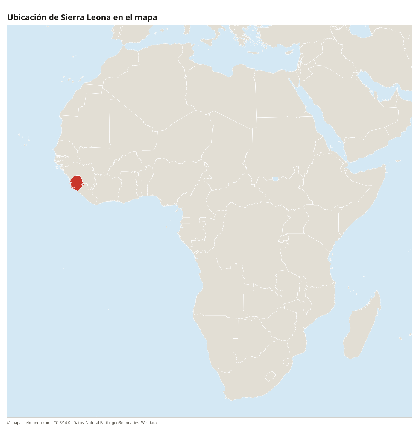 Ubicación de Sierra Leona en el mapa