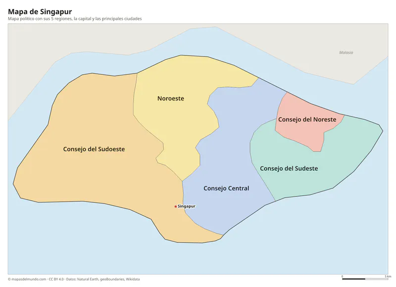 Mapa de Singapur