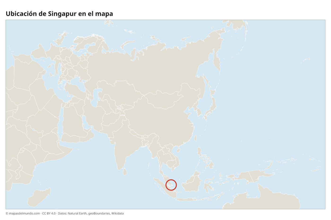 Ubicación de Singapur en el mapa