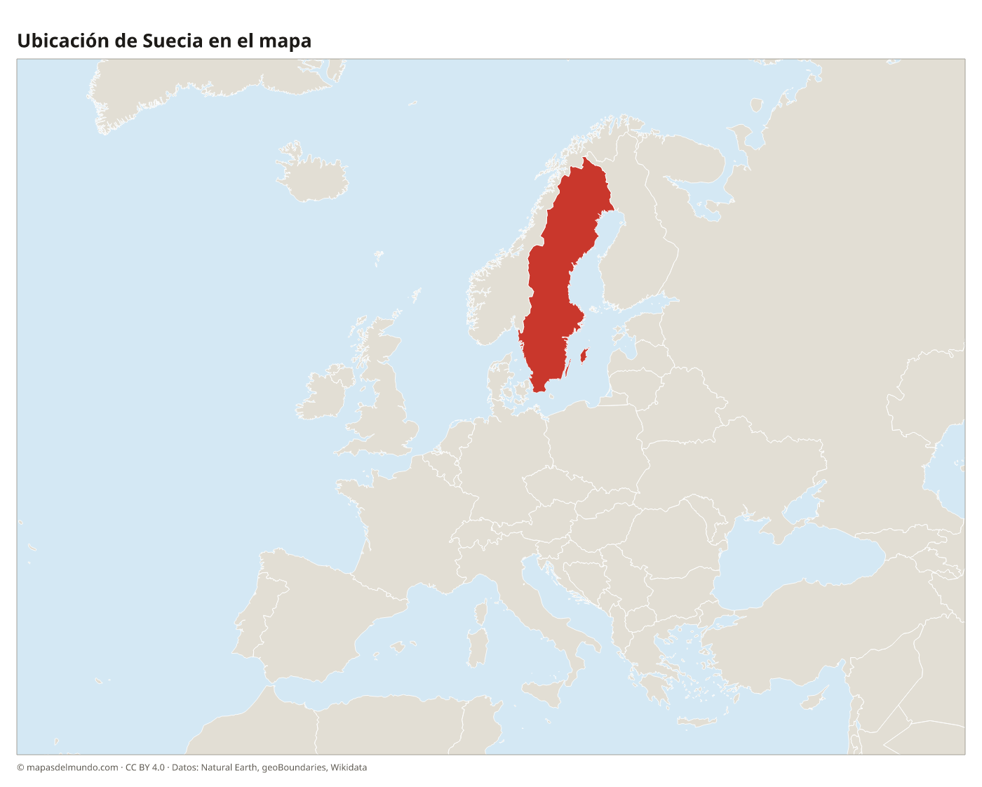 Ubicación de Suecia en el mapa