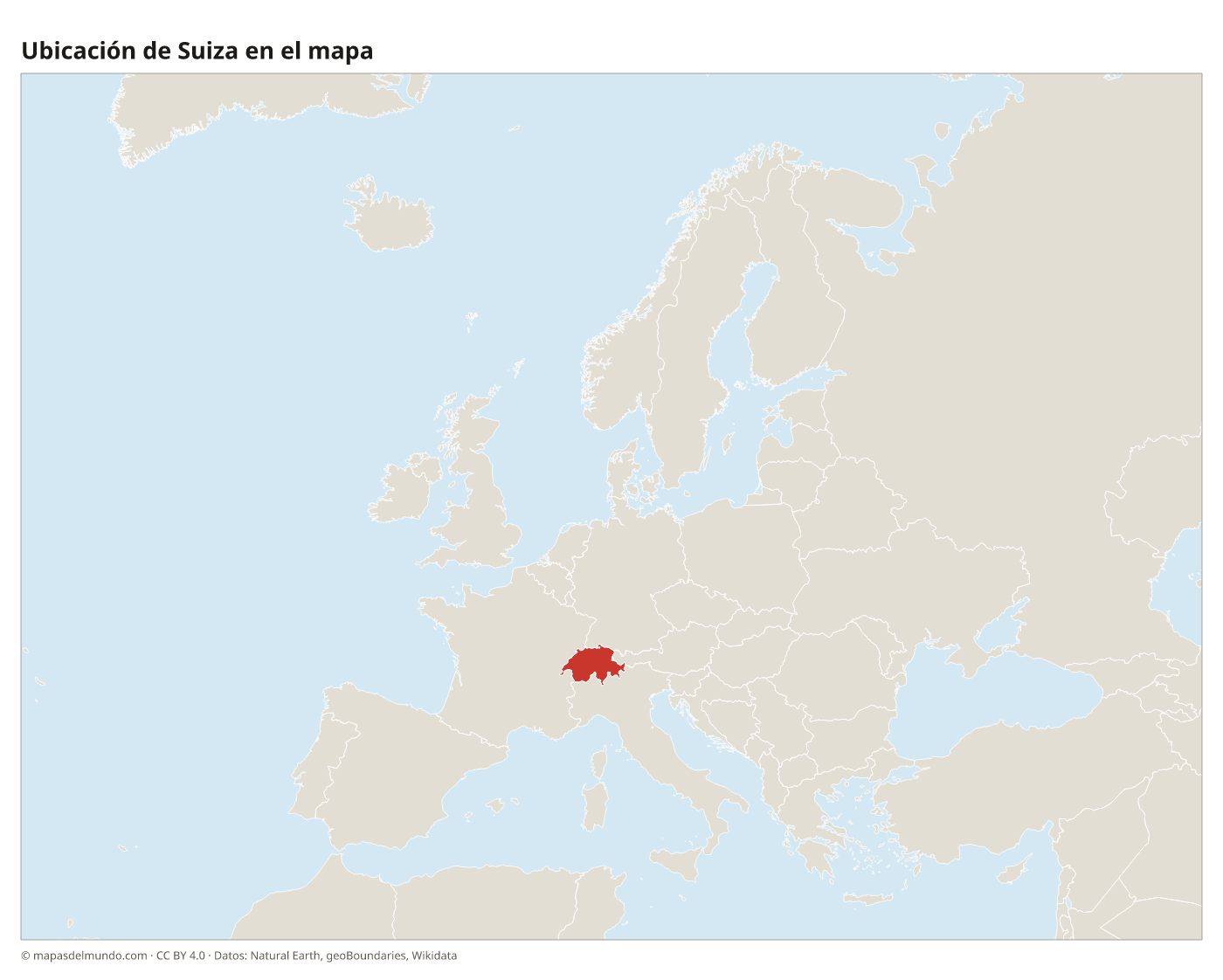 Ubicación de Suiza en el mapa