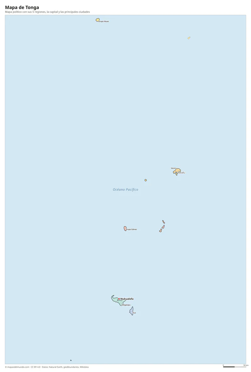 Mapa de Tonga