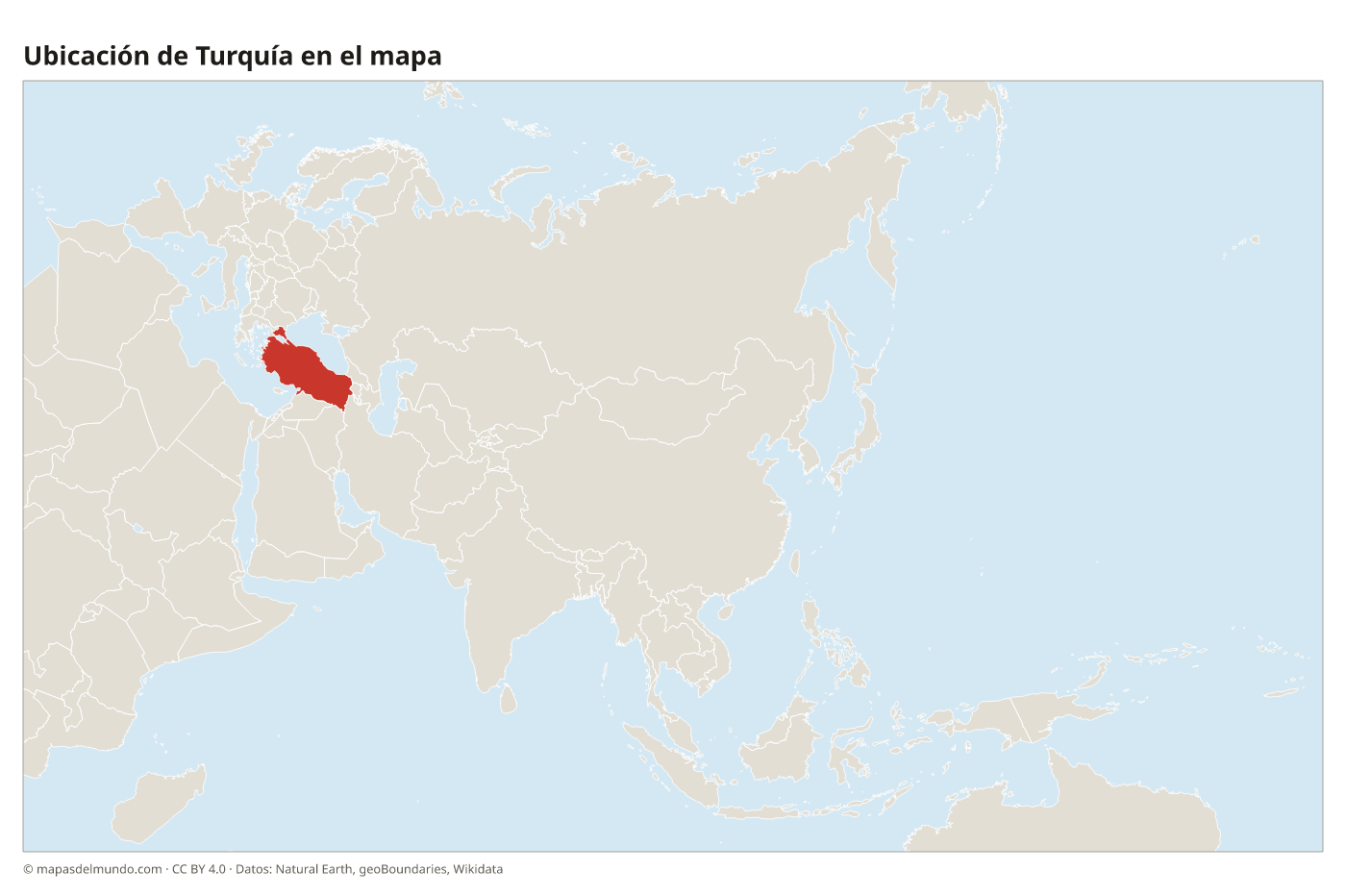 Ubicación de Turquía en el mapa