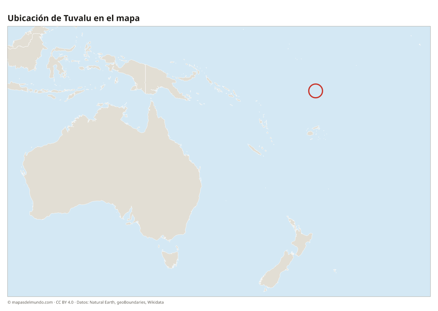 Ubicación de Tuvalu en el mapa