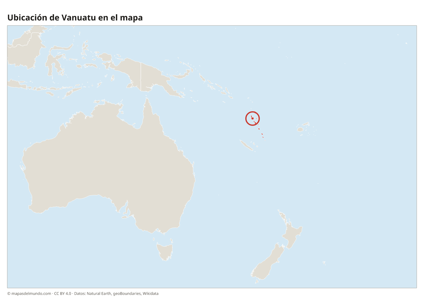 Ubicación de Vanuatu en el mapa