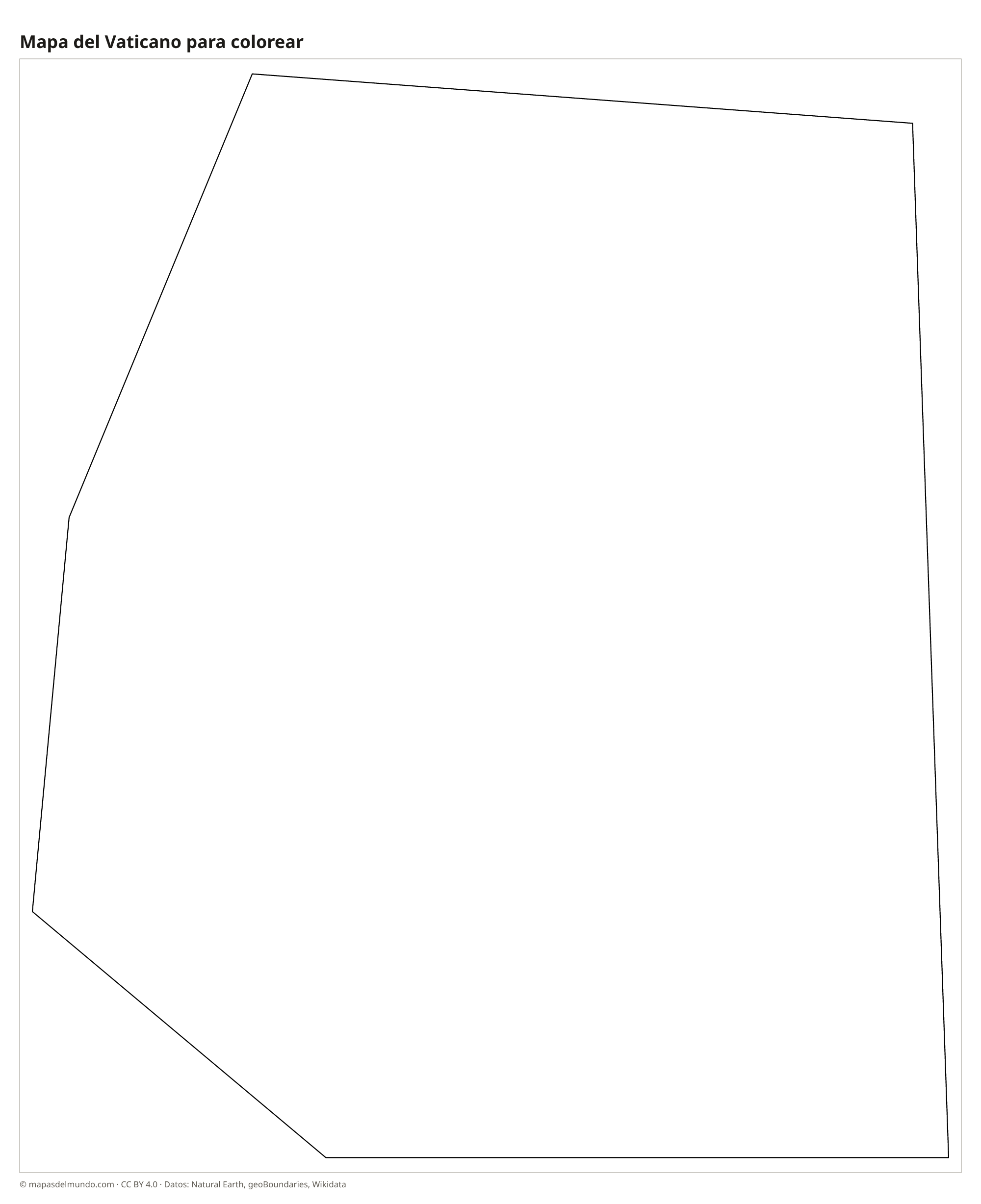 Mapa del Vaticano para colorear