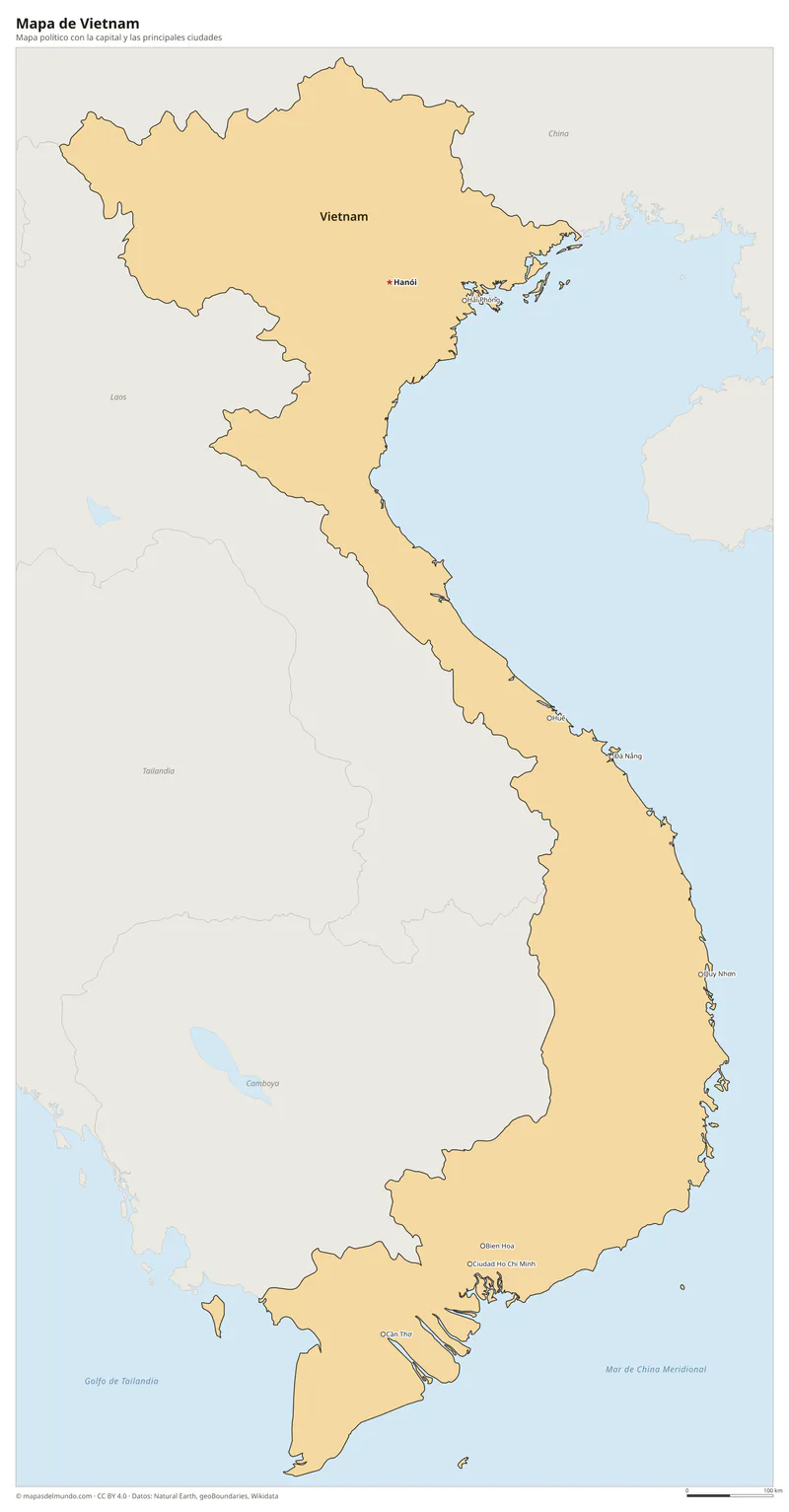 Mapa de Vietnam