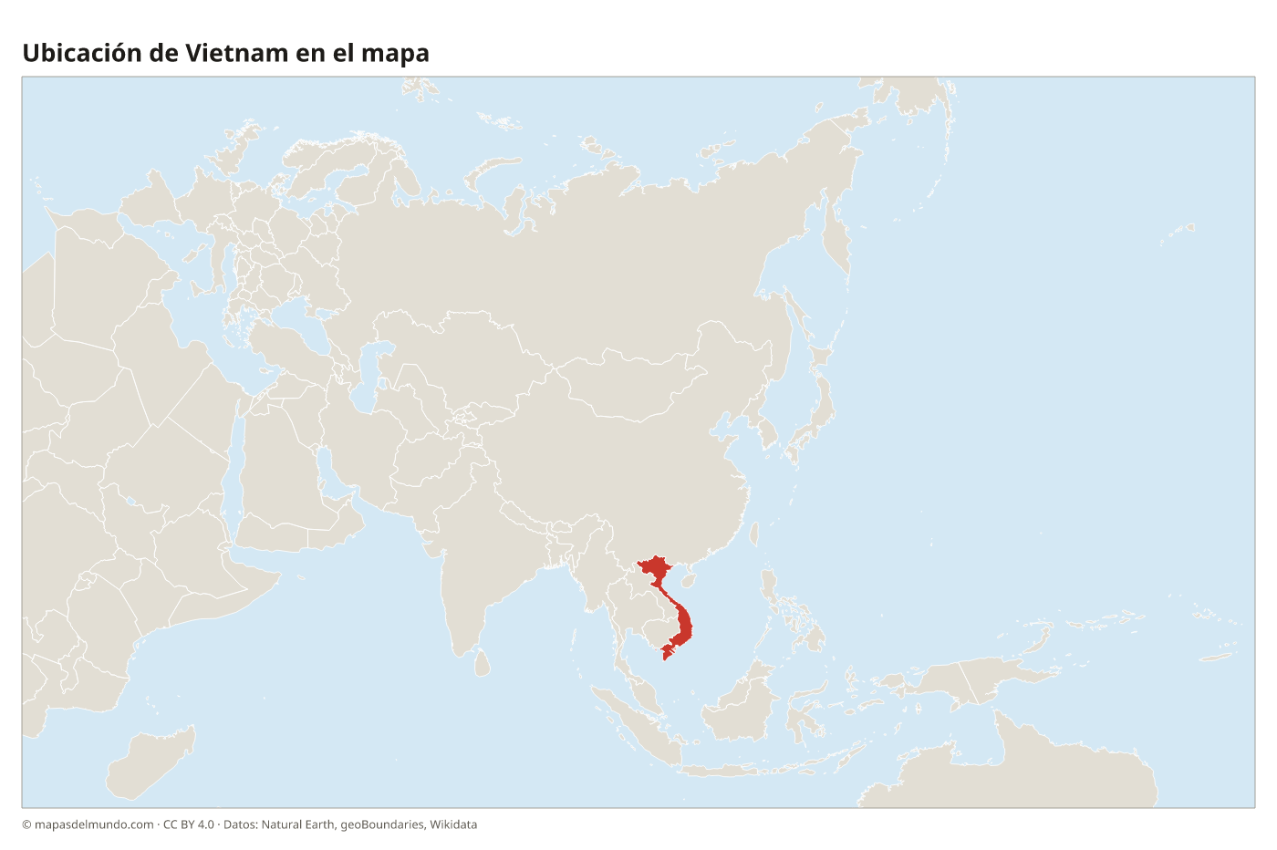 Ubicación de Vietnam en el mapa